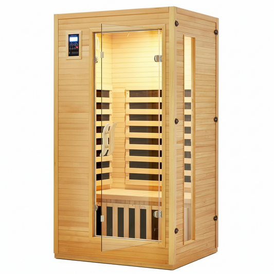 1–2 Person Hemlock Far Infrared Sauna with Bluetooth & Chromotherapy