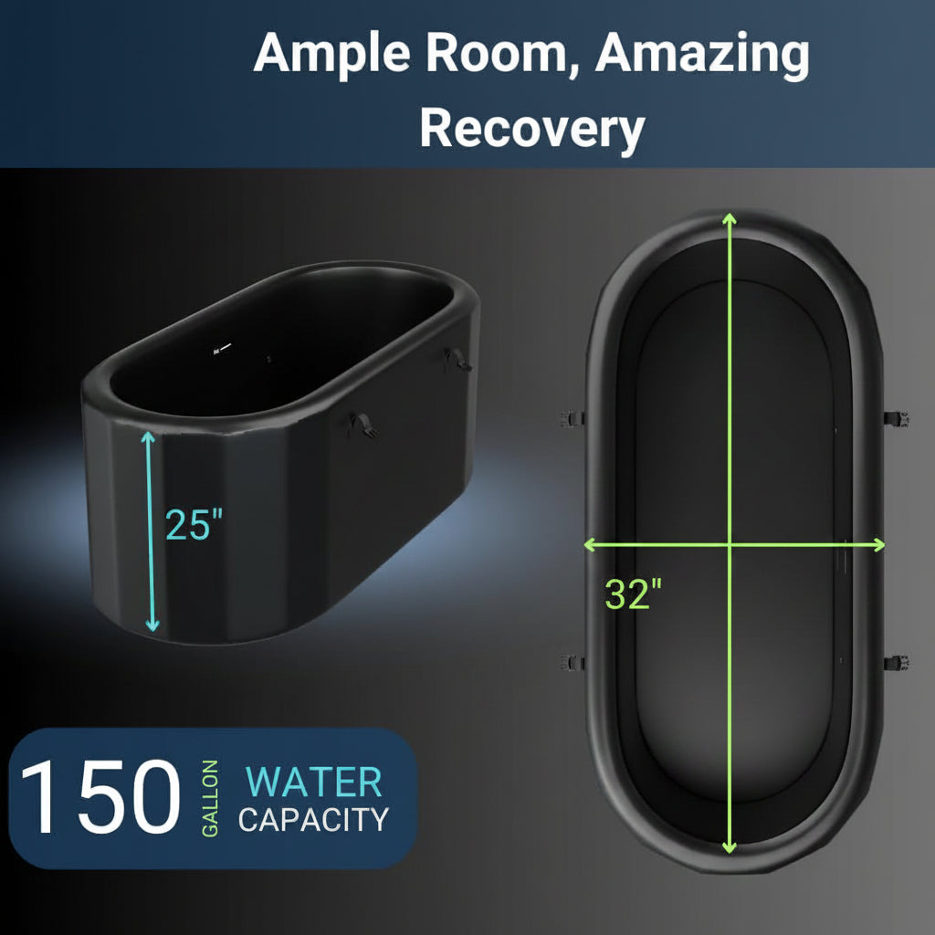 XL Inflatable Cold Plunge Tub – 150 Gallon, Chiller Compatible — product view 3