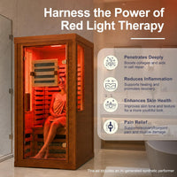 Full Spectrum Infrared Sauna with Red Light Therapy – Canadian Hemlock — product view 13