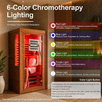 Full Spectrum Infrared Sauna with Red Light Therapy – Canadian Hemlock — product view 14