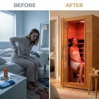 Full Spectrum Infrared Sauna with Red Light Therapy – Canadian Hemlock — product view 4