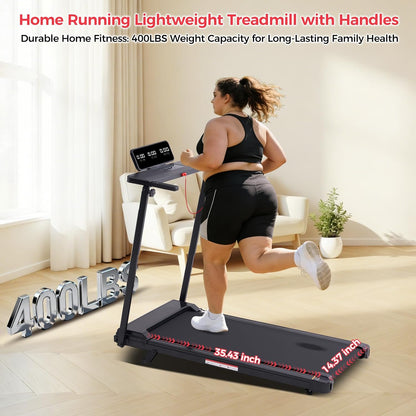 Portable Mini Treadmill with Handle Bar & Incline – 3.5HP, 400 LB — product view 9