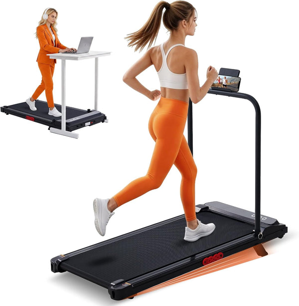 KASSADIN Walking Pad Treadmill with Handle Bar & Incline