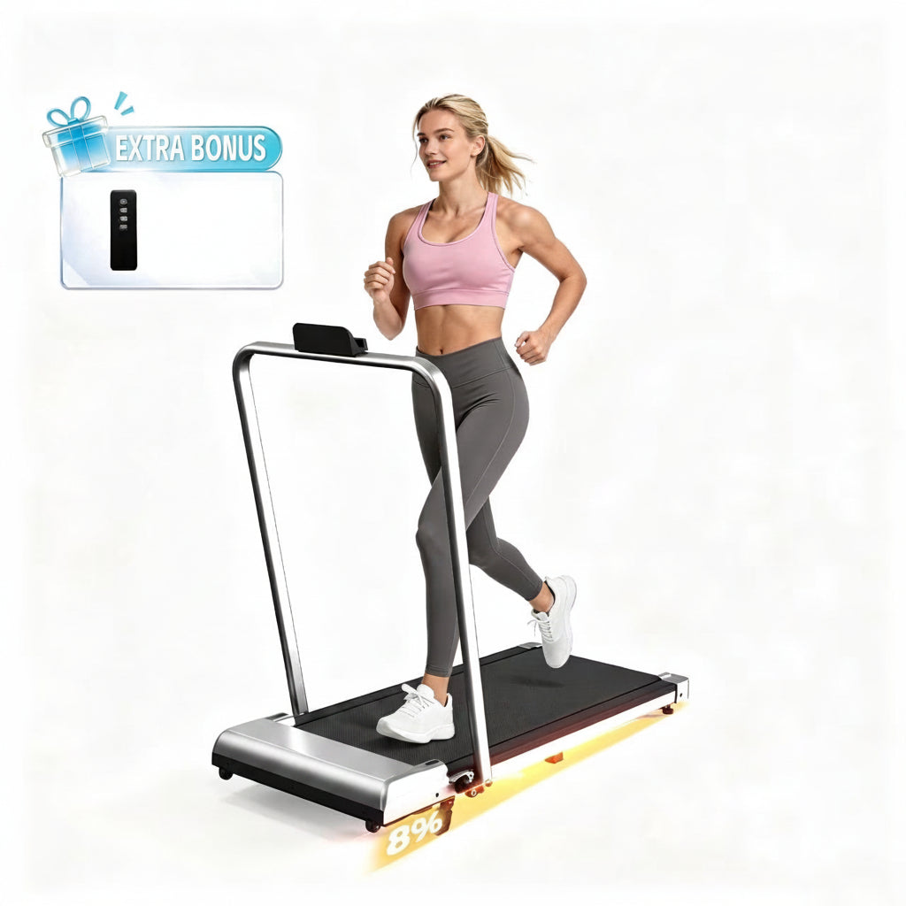 Walking Pad Treadmill with Handle Bar & Adjustable Incline – 3.8HP — product view 6