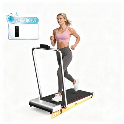 Walking Pad Treadmill with Handle Bar & Adjustable Incline – 3.8HP — product view 6